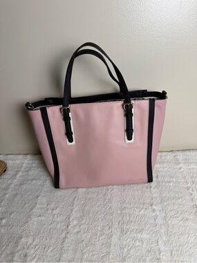 Classic Pink Tote Bag with Black Trim - Unbranded